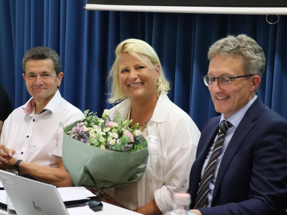 Synodenpräsidentin Martina Kirchner und Synodalratspräsident Dominik Brasser