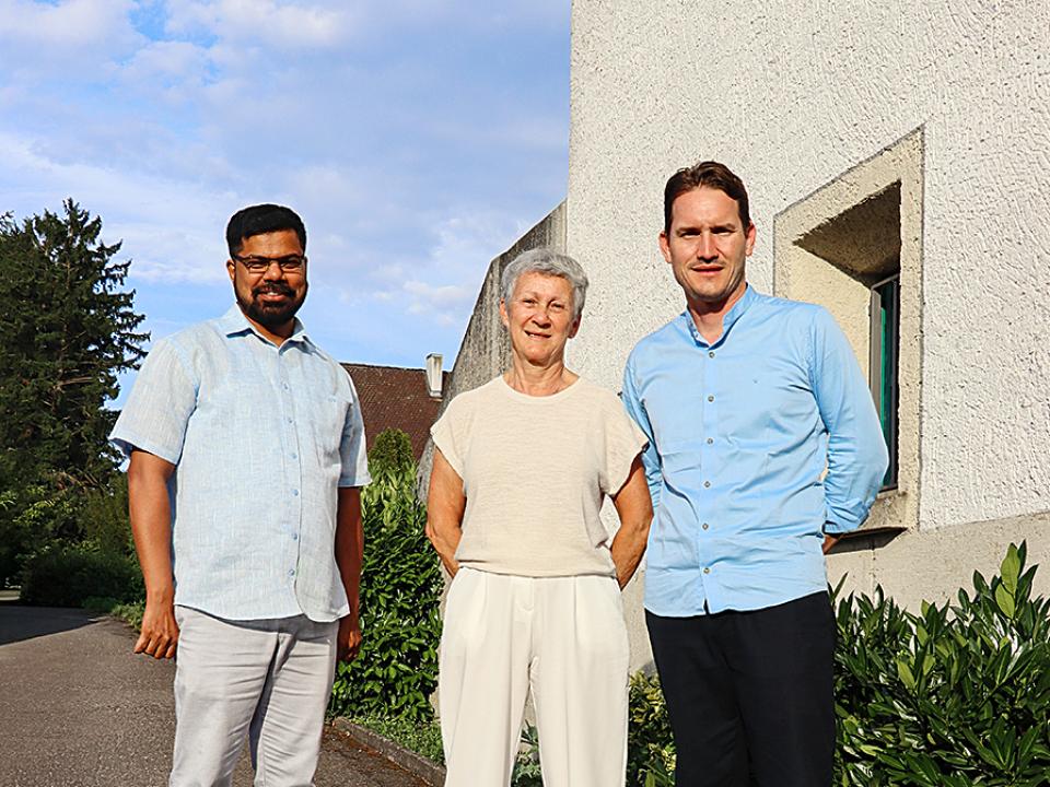 Promod Mathew Thomas und Jolanda Dähler mit Sohn Michael